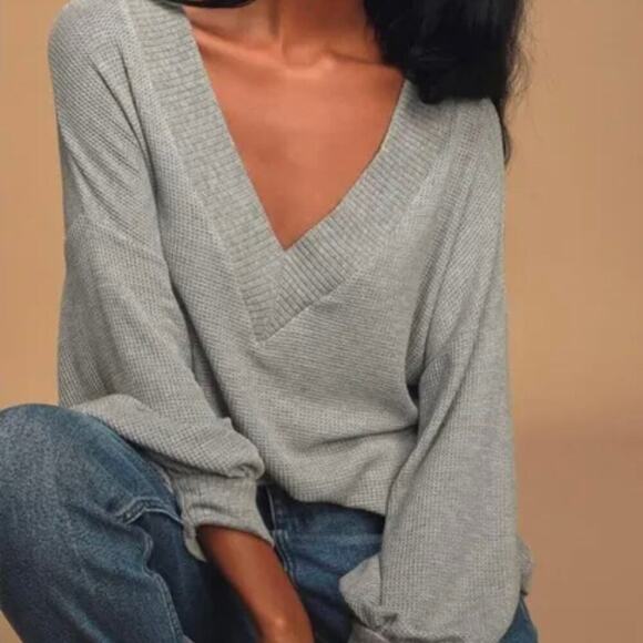 Altar'd State Waffle Oversized Top - Medium - Picture 6 of 6